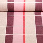 Økologisk Jacquard Jersey - HHL Gleam Suncheck Bordeaux