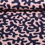 Ekologisk Jacquard Jersey - Gleam Twistmaze Doubleface Marinrosa