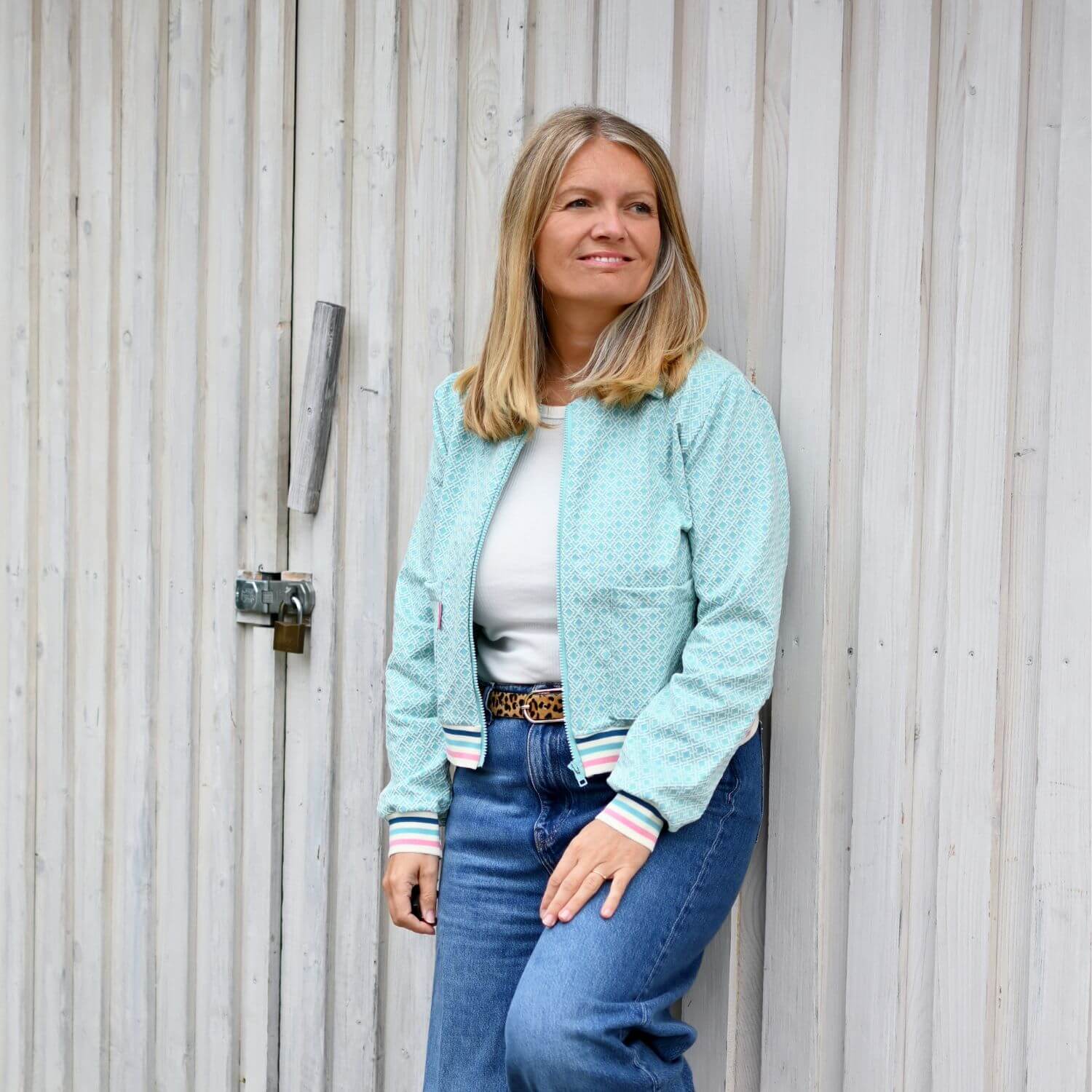 Bio Jacquard Jersey - HHL Gleam Tiny Tango Knit Türkis-1 Bio Jacquard Jersey - HHL Gleam Tiny Tango Knit Türkis-1