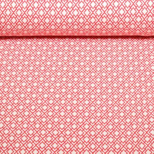 Bio Jacquard Jersey - HHL Gleam Tiny Tango Knit Rot