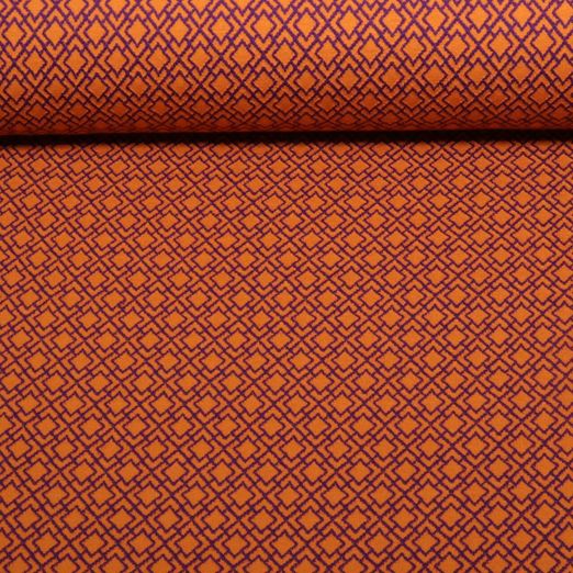 Bio Jacquard Jersey - HHL Gleam Tiny Tango Knit Rost