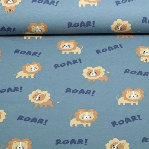 Jersey - Kleine Löwen Jeansblau