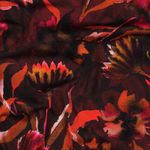 Jersey - Digitaltryk Akvarelblomster Vinrød