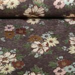 Gobelin - Chenille Blüten Gold Braun