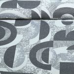 Nachhaltiger Jacquard Canvas - Retro Design Graphitgrau