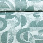 Nachhaltiger Jacquard Canvas - Retro Design Grün