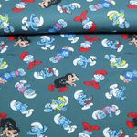 Jersey - Digitaldruck Schlümpfe Petrol