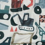 Popeline de coton - impression numérique véhicules blancs