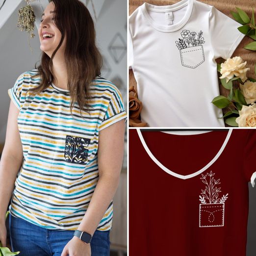 Plotterdatei - Wildblumentasche 3er Set - Schnittmuster eBook