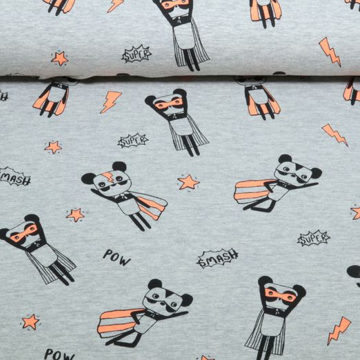 Jersey - Superhelden Neon Grau Melange