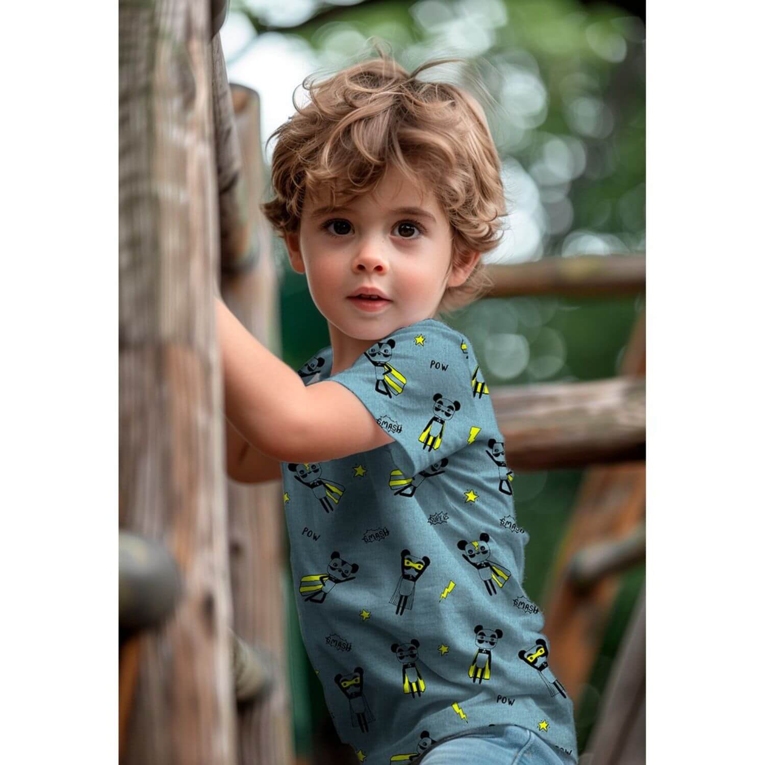 Jersey - Superhelden Neon Blau Melange-1 Jersey - Superhelden Neon Blau Melange-1