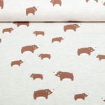 Jersey - Bären Beige Melange