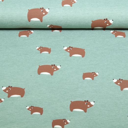 Jersey - Bären Mint Melange
