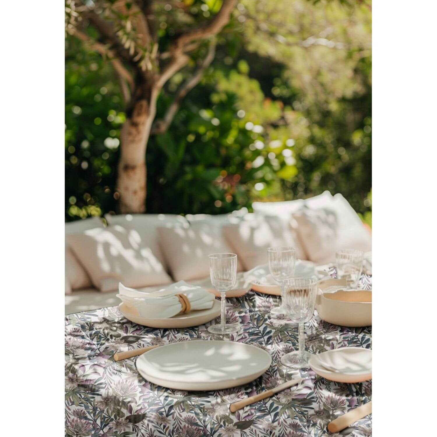 Baumwoll-Canvas - Digitaldruck Passionsblumen Ecru-1 Baumwoll-Canvas - Digitaldruck Passionsblumen Ecru-1