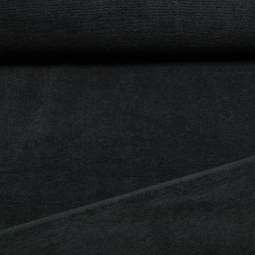 Baumwoll-Frottee Karli - Uni Schwarz