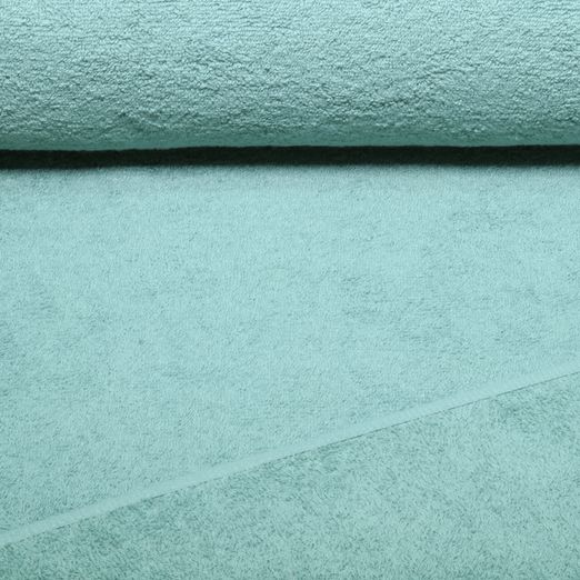 Baumwoll-Frottee Karli - Uni Salbeigrün