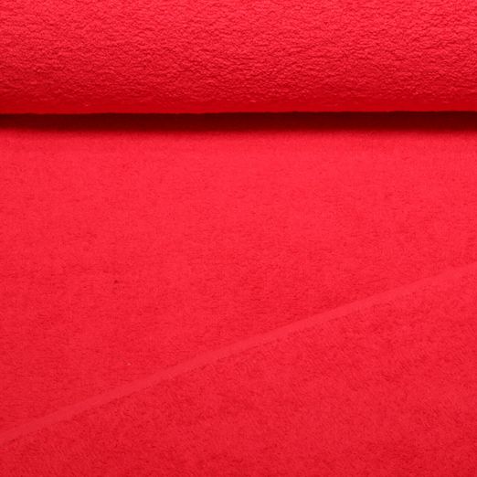 Baumwoll-Frottee Karli - Uni Rot