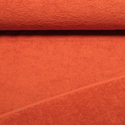 Baumwoll-Frottee Karli - Uni Terracotta