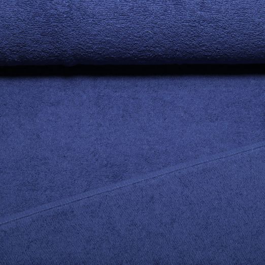 Baumwoll-Frottee Karli - Uni Marineblau