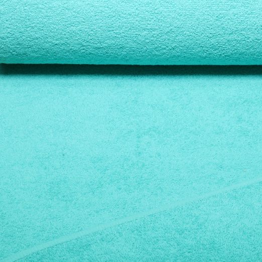 Baumwoll-Frottee Karli - Uni Türkisgrün