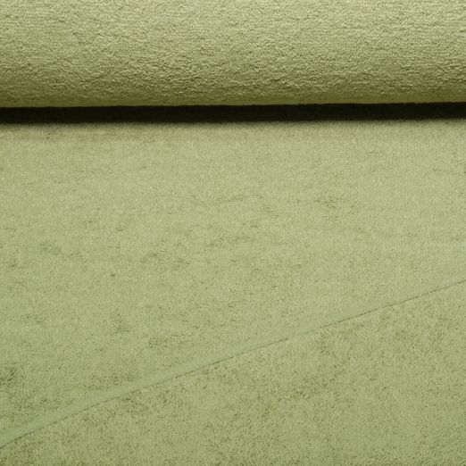 Baumwoll-Frottee Karli - Uni Olivgrün