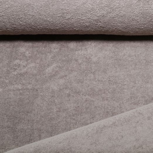 Baumwoll-Frottee Karli - Uni Graubraun