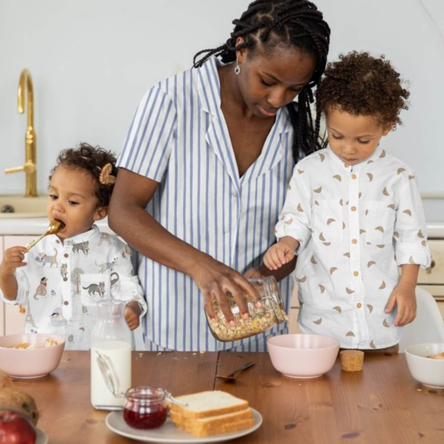 Baumwoll-Popeline - Digitaldruck Paris Croissants Weiß-1 Baumwoll-Popeline - Digitaldruck Paris Croissants Weiß-1