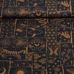 Baumwoll-Popeline - Boho Schwarz