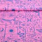 Baumwoll-Popeline - Boho Hortensie