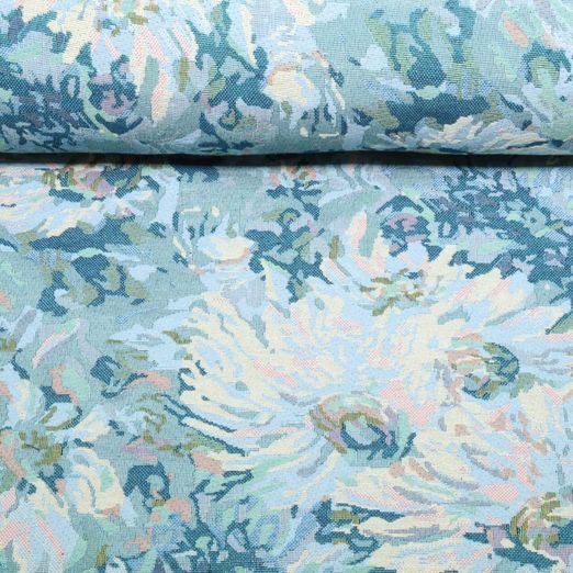 Gobelin - Fleurs Turquoise