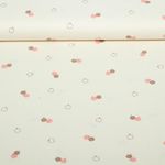 Bio Baumwoll-Popeline Natural  - Äpfel Natur 