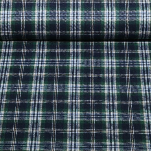 Hemdenstoff - Holzfällerkaro Navy Angeraut Garngefärbt