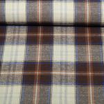 Hemdenstoff - Holzfällerkaro Beige Angeraut Garngefärbt