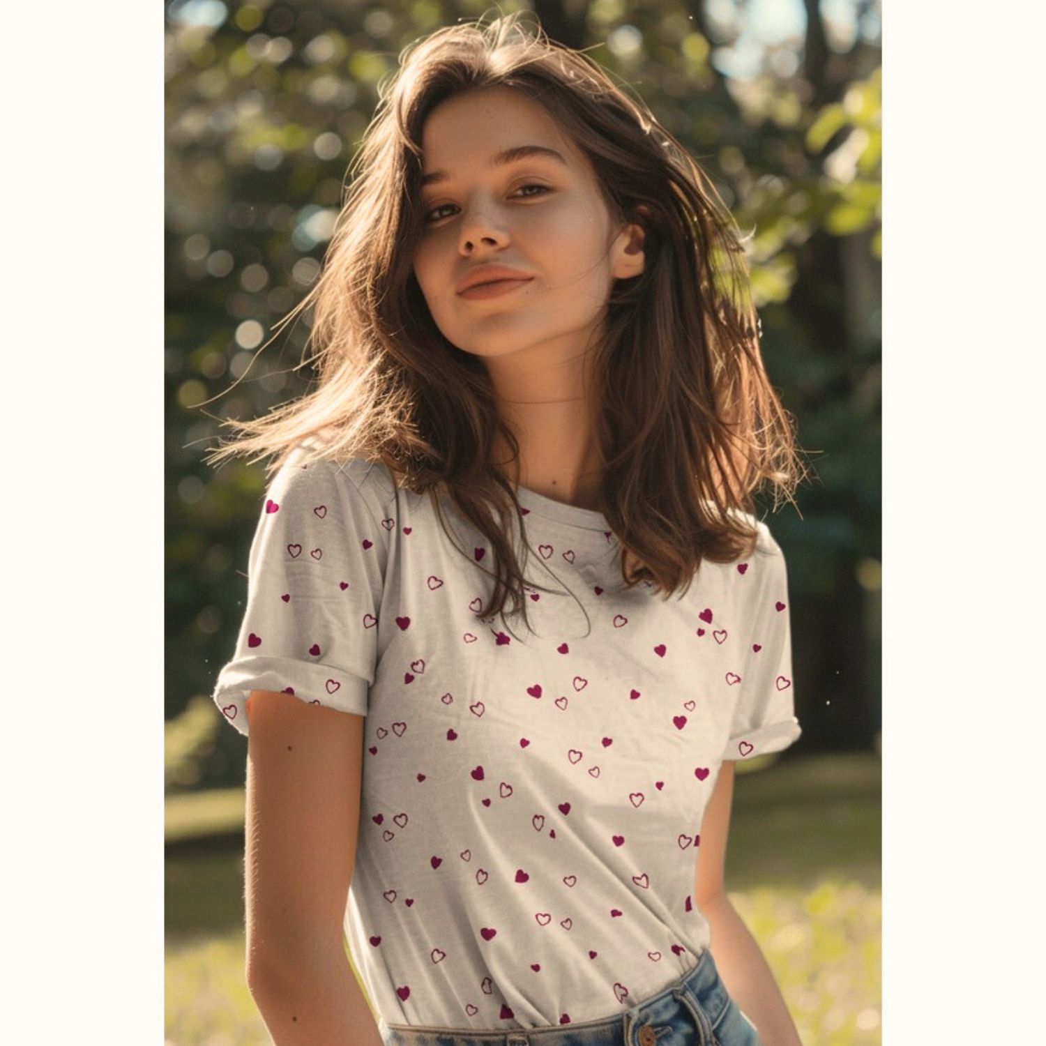 Bio Jersey Natural - Herzen Natur Rot-1 Bio Jersey Natural - Herzen Natur Rot-1