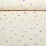 Bio Jersey Natural - Herzen Natur Flieder