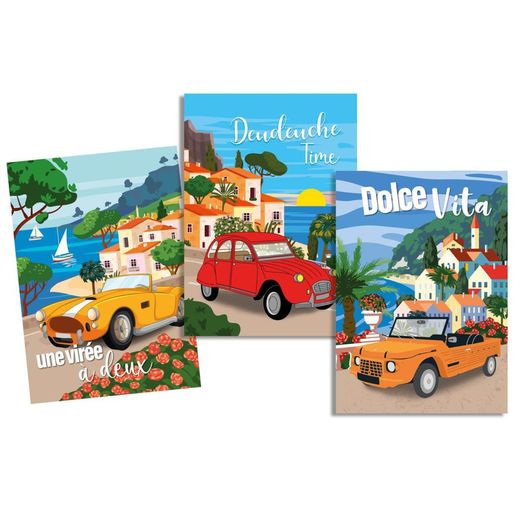 Canvas Panel - Oldtimer Multicolor