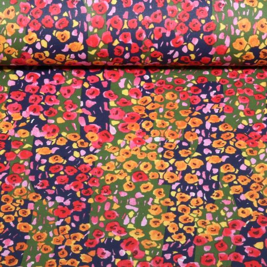 Beschichtete Baumwolle - Kleine Blüten Multicolor