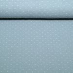 Baumwoll Musselin Dobby Punkte - Uni Indigoblau