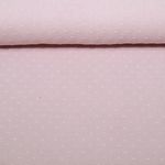 Baumwoll Musselin Dobby Punkte - Uni Rosa
