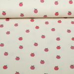 Baumwoll Musselin - Äpfel Natur