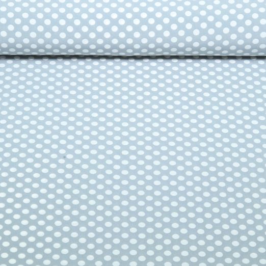 Chiffon - Punkte Polka Dots Grau Weiß