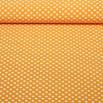 Chiffon - Punkte Polka Dots Gelb Weiß