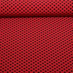 Chiffon - Punkte Polka Dots Rot Schwarz