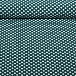 Chiffon - Punkte Polka Dots Grün Weiß