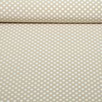 Chiffon - Punkte Polka Dots Beige Weiß