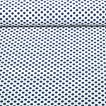 Chiffon - Punkte Polka Dots Weiß Marine