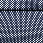 Chiffon - Punkte Polka Dots Marine Weiß