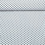 Chiffon - Punkte Polka Dots Weiß Schwarz