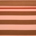 Baumwoll-Canvas - Streifen Lachs Braun