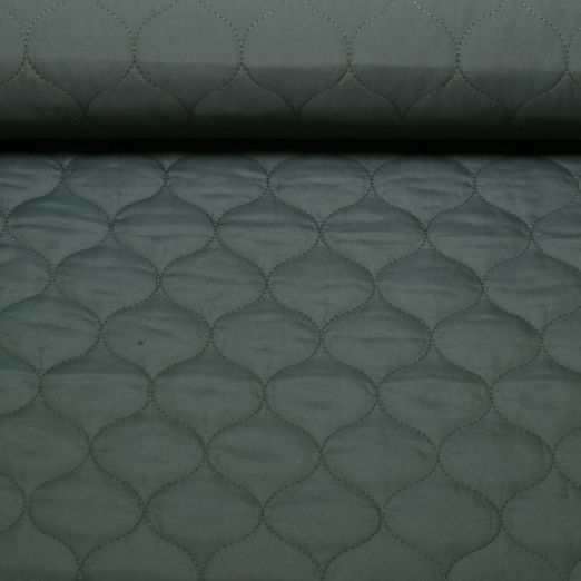 Gesteppter Jackenstoff - Moosgrün Wattiert Doubleface